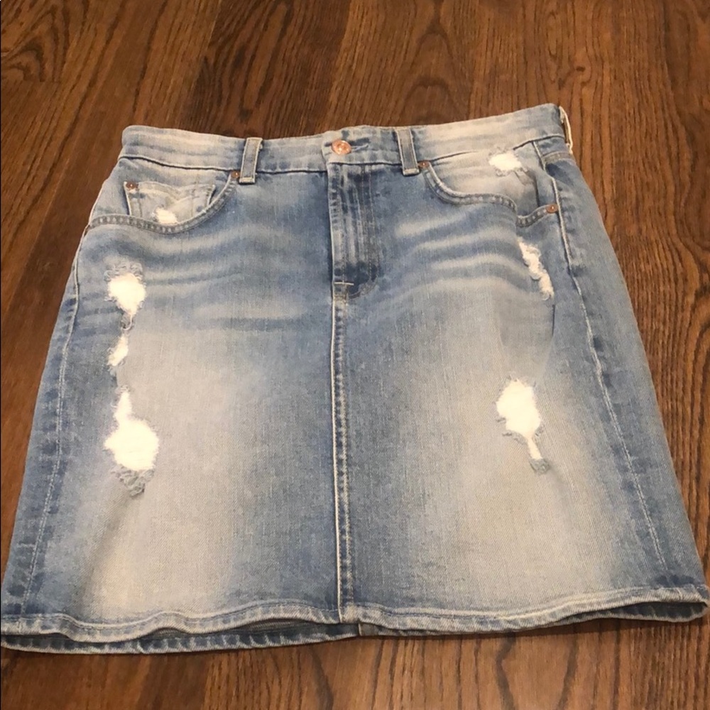 7 for all man kind jeans skirt!